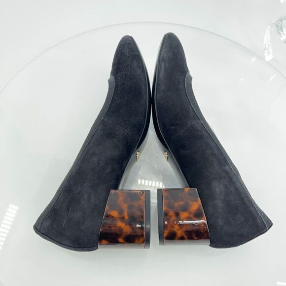 Vionic Womens Natalie Pump Size 8 Black Suede Tortoise Shell Heel Dress Shoe - Picture 10 of 16